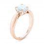 18k Rose Gold 18k Rose Gold Custom Solitaire Diamond Engagement Ring - Three-Quarter View -  102535 - Thumbnail