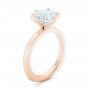 18k Rose Gold 18k Rose Gold Custom Solitaire Diamond Engagement Ring - Three-Quarter View -  102831 - Thumbnail