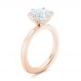 14k Rose Gold Custom Solitaire Diamond Engagement Ring