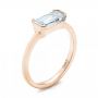 14k Rose Gold 14k Rose Gold Custom Solitaire Diamond Engagement Ring - Three-Quarter View -  103067 - Thumbnail