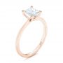18k Rose Gold 18k Rose Gold Custom Solitaire Diamond Engagement Ring - Three-Quarter View -  103096 - Thumbnail