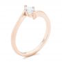 18k Rose Gold 18k Rose Gold Custom Solitaire Diamond Engagement Ring - Three-Quarter View -  103144 - Thumbnail