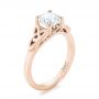 18k Rose Gold 18k Rose Gold Custom Solitaire Diamond Engagement Ring - Three-Quarter View -  103224 - Thumbnail