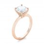 18k Rose Gold 18k Rose Gold Custom Solitaire Diamond Engagement Ring - Three-Quarter View -  103636 - Thumbnail