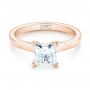 14k Rose Gold 14k Rose Gold Custom Solitaire Diamond Engagement Ring - Flat View -  102965 - Thumbnail