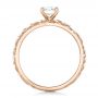 18k Rose Gold 18k Rose Gold Custom Solitaire Diamond Engagement Ring - Front View -  102306 - Thumbnail