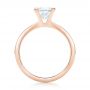 18k Rose Gold 18k Rose Gold Custom Solitaire Diamond Engagement Ring - Front View -  102965 - Thumbnail