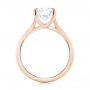 18k Rose Gold 18k Rose Gold Custom Solitaire Diamond Engagement Ring - Front View -  103356 - Thumbnail