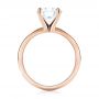 14k Rose Gold 14k Rose Gold Custom Solitaire Diamond Engagement Ring - Front View -  103636 - Thumbnail