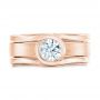 14k Rose Gold 14k Rose Gold Custom Solitaire Diamond Engagement Ring - Top View -  102427 - Thumbnail