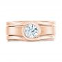 18k Rose Gold 18k Rose Gold Custom Solitaire Diamond Engagement Ring - Top View -  102427 - Thumbnail