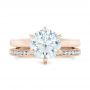 14k Rose Gold 14k Rose Gold Custom Solitaire Diamond Engagement Ring - Top View -  102831 - Thumbnail