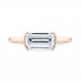 18k Rose Gold 18k Rose Gold Custom Solitaire Diamond Engagement Ring - Top View -  103067 - Thumbnail