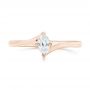14k Rose Gold 14k Rose Gold Custom Solitaire Diamond Engagement Ring - Top View -  103144 - Thumbnail