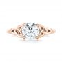 14k Rose Gold 14k Rose Gold Custom Solitaire Diamond Engagement Ring - Top View -  103224 - Thumbnail