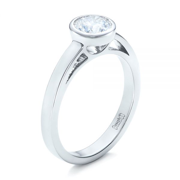 Custom Solitaire Diamond Engagement Ring - Image