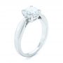18k White Gold 18k White Gold Custom Solitaire Diamond Engagement Ring - Three-Quarter View -  102535 - Thumbnail