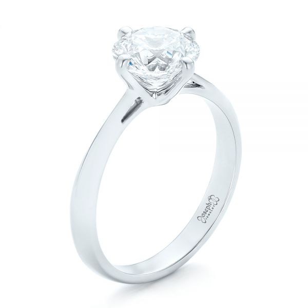 Custom Solitaire Diamond Engagement Ring - Image