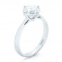 14k White Gold 14k White Gold Custom Solitaire Diamond Engagement Ring - Three-Quarter View -  102600 - Thumbnail