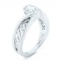 18k White Gold 18k White Gold Custom Solitaire Diamond Engagement Ring - Three-Quarter View -  102744 - Thumbnail