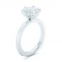 18k White Gold Custom Solitaire Diamond Engagement Ring