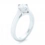 14k White Gold 14k White Gold Custom Solitaire Diamond Engagement Ring - Three-Quarter View -  102954 - Thumbnail