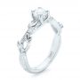 14k White Gold 14k White Gold Custom Solitaire Diamond Engagement Ring - Three-Quarter View -  102959 - Thumbnail