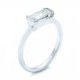  Platinum Platinum Custom Solitaire Diamond Engagement Ring - Three-Quarter View -  103067 - Thumbnail