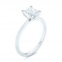 18k White Gold Custom Solitaire Diamond Engagement Ring - Three-Quarter View -  103096 - Thumbnail