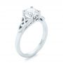 18k White Gold 18k White Gold Custom Solitaire Diamond Engagement Ring - Three-Quarter View -  103224 - Thumbnail