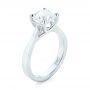 14k White Gold 14k White Gold Custom Solitaire Diamond Engagement Ring - Three-Quarter View -  103356 - Thumbnail