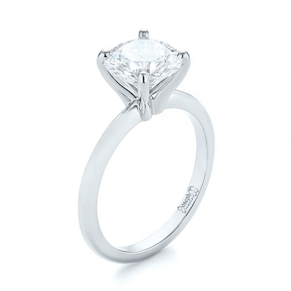 Custom Solitaire Diamond Engagement Ring - Image