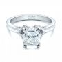  Platinum Custom Solitaire Diamond Engagement Ring - Flat View -  101899 - Thumbnail