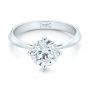 18k White Gold 18k White Gold Custom Solitaire Diamond Engagement Ring - Flat View -  102600 - Thumbnail
