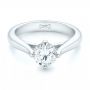  Platinum Custom Solitaire Diamond Engagement Ring - Flat View -  102954 - Thumbnail