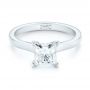  Platinum Platinum Custom Solitaire Diamond Engagement Ring - Flat View -  102965 - Thumbnail