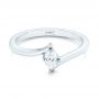 14k White Gold 14k White Gold Custom Solitaire Diamond Engagement Ring - Flat View -  103144 - Thumbnail