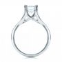  Platinum Custom Solitaire Diamond Engagement Ring - Front View -  101899 - Thumbnail