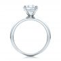  Platinum Custom Solitaire Diamond Engagement Ring - Front View -  102030 - Thumbnail
