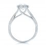 18k White Gold Custom Solitaire Diamond Engagement Ring - Front View -  102152 - Thumbnail