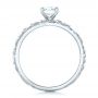 18k White Gold 18k White Gold Custom Solitaire Diamond Engagement Ring - Front View -  102306 - Thumbnail