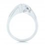 14k White Gold Custom Solitaire Diamond Engagement Ring - Front View -  102744 - Thumbnail
