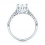  Platinum Custom Solitaire Diamond Engagement Ring - Front View -  102952 - Thumbnail
