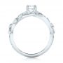 14k White Gold 14k White Gold Custom Solitaire Diamond Engagement Ring - Front View -  102959 - Thumbnail