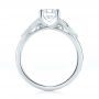 14k White Gold Custom Solitaire Diamond Engagement Ring - Front View -  103224 - Thumbnail