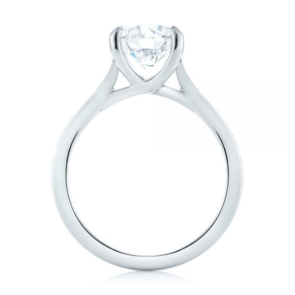  Platinum Custom Solitaire Diamond Engagement Ring - Front View -  103356