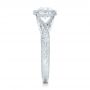 18k White Gold Custom Solitaire Diamond Engagement Ring - Side View -  102152 - Thumbnail