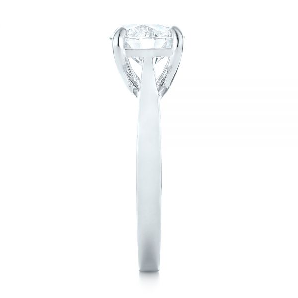 18k White Gold 18k White Gold Custom Solitaire Diamond Engagement Ring - Side View -  103356