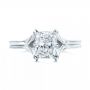  Platinum Custom Solitaire Diamond Engagement Ring - Top View -  101899 - Thumbnail