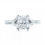 18k White Gold 18k White Gold Custom Solitaire Diamond Engagement Ring - Top View -  101899 - Thumbnail